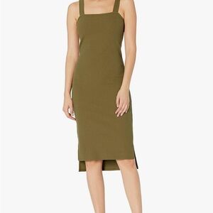 The Drop Amelia Square-Neck Strappy Bodycon Midi Tank Dress
